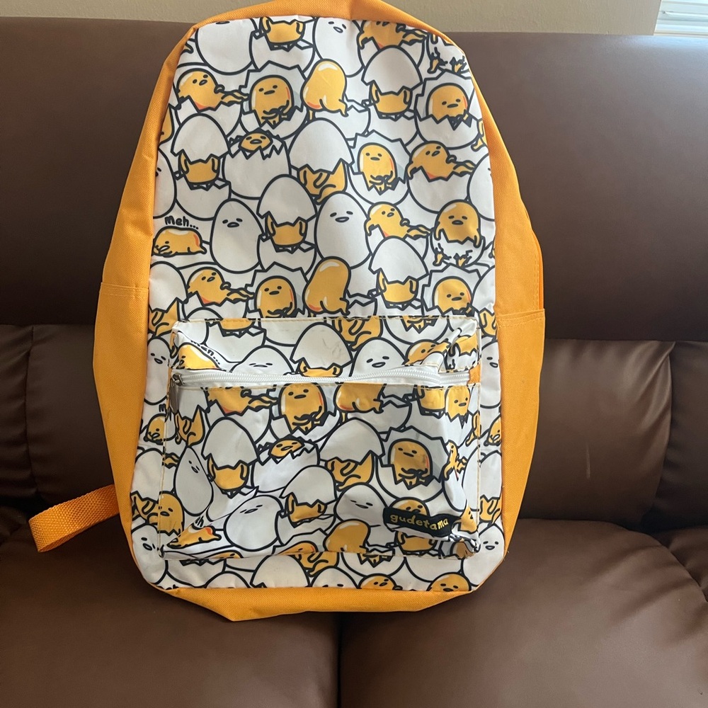 Sanrio Gudetama Backpack - Orange and White